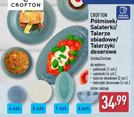 CROFTON Półmisek/Salaterki/Talerze obiadowe/Talerzyki deserowe