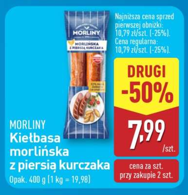 MORLINY Kiełbasa morlińska z piersią kurczaka