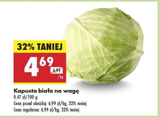 Kapusta biała na wagę