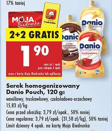 Serek homogenizowany Danio Pouch, 120 g