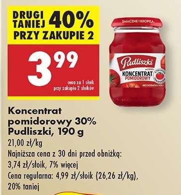 Koncentrat pomidorowy 30% Pudliszki, 190 g