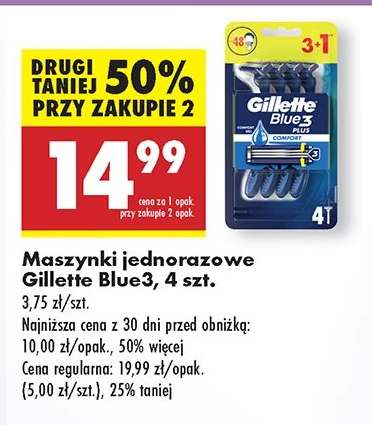 Maszynki jednorazowe Gillette Blue3, 4 szt.