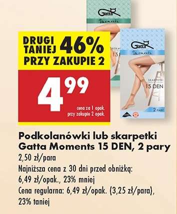 Podkolanówki lub skarpetki Gatta Moments 15 DEN, 2 pary