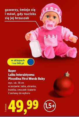 Bayer Lalka interaktywna Piccolina First Words Baby