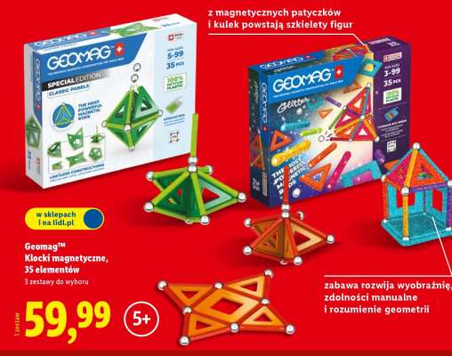 Geomag™ Klocki magnetyczne, 35 elementów