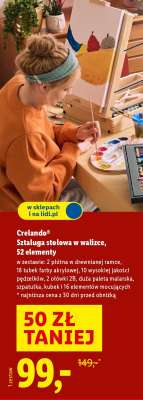 Crelando Sztaluga stołowa w walizce, 52 elementy