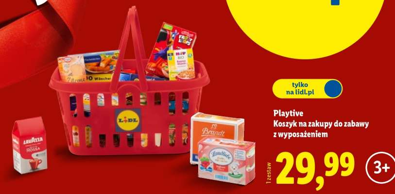 Playtive Koszyk na zakupy do zabawy z wyposażeniem