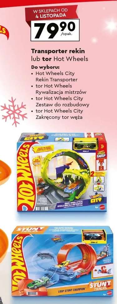 Transporter rekin lub tor Hot Wheels