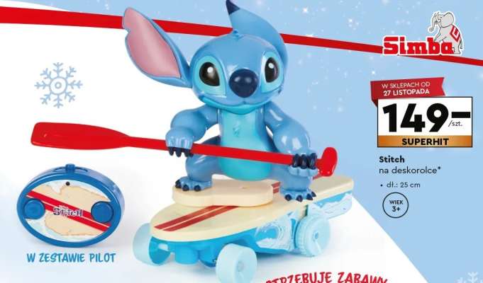 Stitch na deskorolce