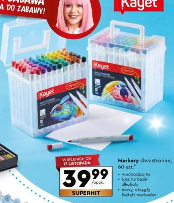 Markery dwustronne, 60 szt.