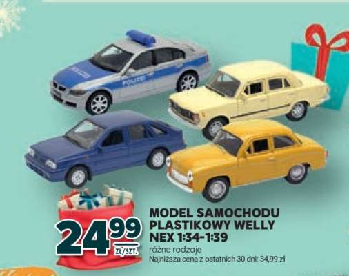 MODEL SAMOCHODU PLASTIKOWY WELLY NEX 1:34-1:39