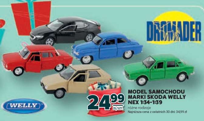 Model samochodu marki Skoda Welly NEX 1:34-1:39