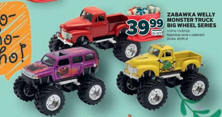 Zabawka Welly Monster Truck Big Wheel Series