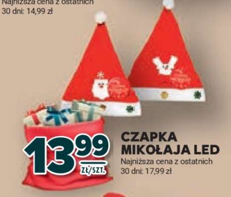 CZAPKA MIKOŁAJA LED