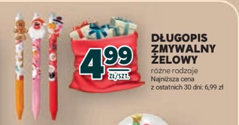 Długopis zmywalny żelowy