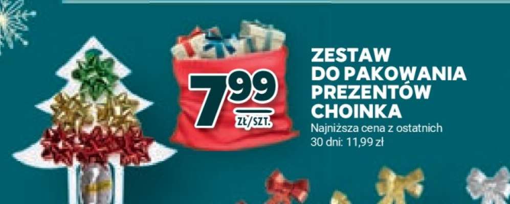 Zestaw do pakowania prezentów choinka