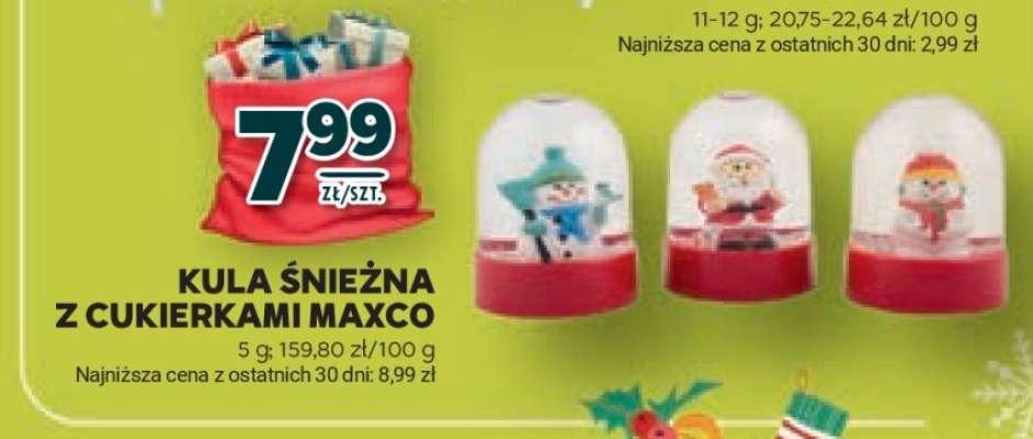 Kula śnieżna z cukierkami Maxco