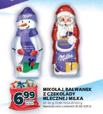 Mikołaj, Bałwanek z czekolady mlecznej Milka