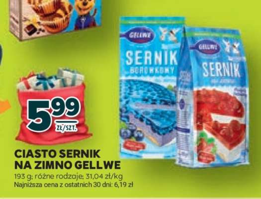 Ciasto sernik na zimno Gellwe