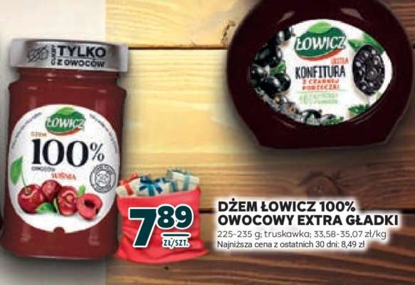 Dżem Łowicz 100% Owocowy Extra Gładki