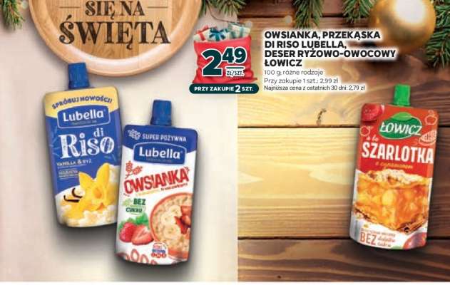 Owsianka, Przekąska di Riso Lubella, Deser Ryżowo-Owocowy Łowicz