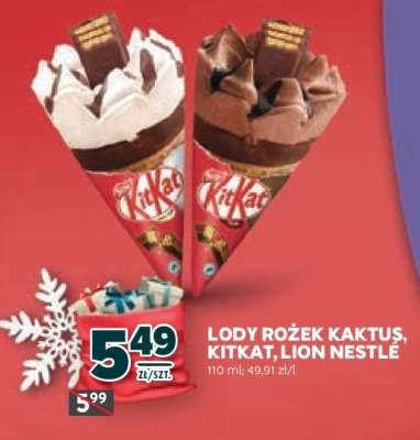 Lody rożek Kaktus, KitKat, Lion Nestlé
