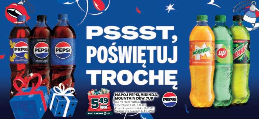 Napoje Pepsi, Mirinda, Mountain Dew, 7UP