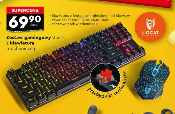 Zestaw gamingowy 2 w 1 z klawiaturą mechaniczną