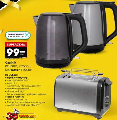 Czajnik KO550D, KO5508 lub toster TT551D