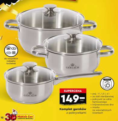 Komplet garnków z pokrywkami