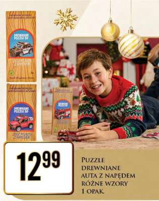 Puzzle drewniane auta z napędem