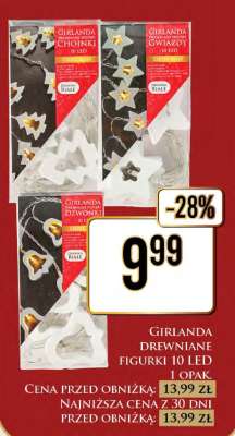 GIRLANDA DREWNIANE FIGURKI 10 LED