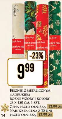 Bieżnik z metalicznym nadrukiem