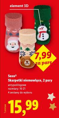 Soxo® Skarpetki niemowlęce, 2 pary