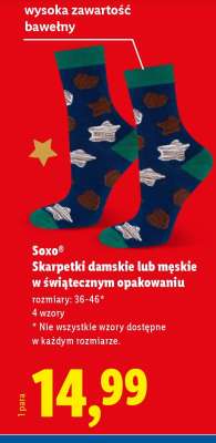 Soxo® Skarpetki damskie lub męskie w świątecznym opakowaniu