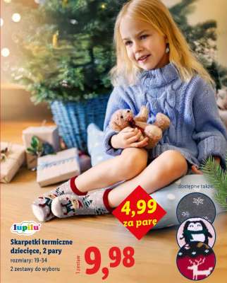 Skarpetki termiczne dziecięce, 2 pary