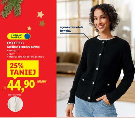 Kardigan pluszowy damski