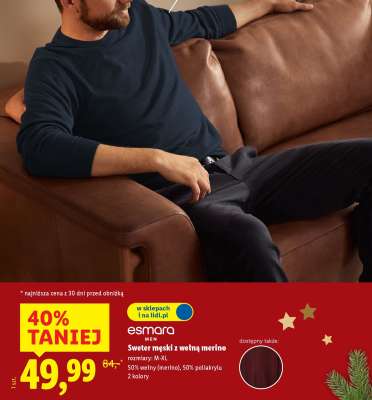 Sweter męski z wełną merino