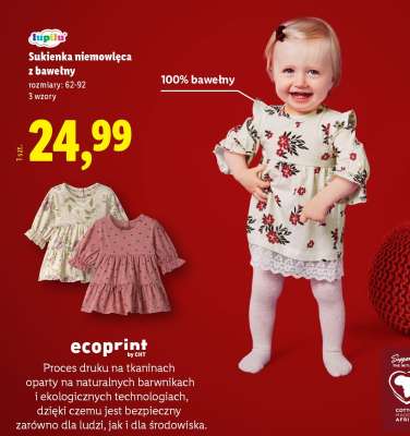 Sukienka niemowlęca z bawełny