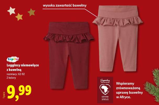 Legginsy niemowlęce z bawełną