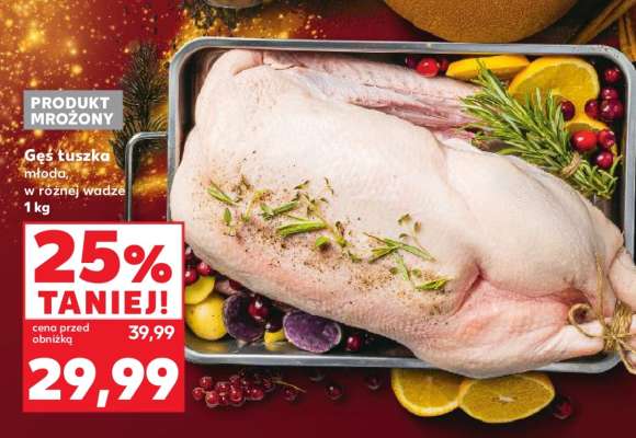 Gęś tuszka młoda, w różnej wadze 1 kg