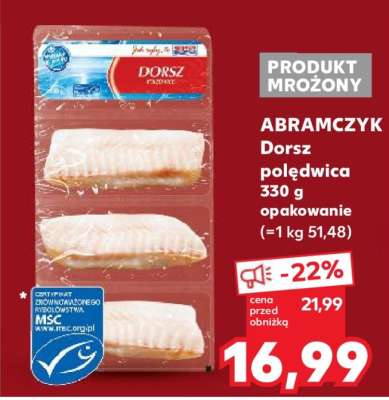 ABRAMCZYK Dorsz polędwica 330 g opakowanie