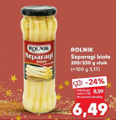 ROLNIK Szparagi białe 205/330 g słoik