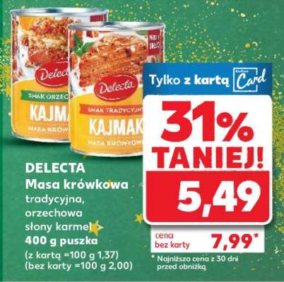 DELECTA Masa krówkowa tradycyjna, orzechowa, słony karmel