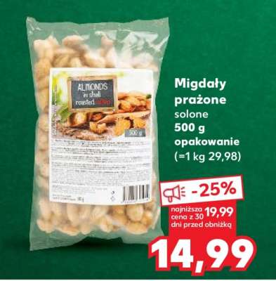 Migdały prażone solone 500 g opakowanie