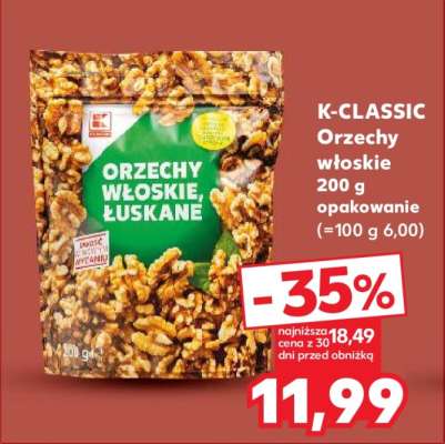 K-CLASSIC Orzechy włoskie 200 g opakowanie