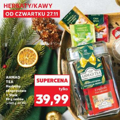 AHMAD TEA Herbata ekspresowa + Słoik 80 g zestaw