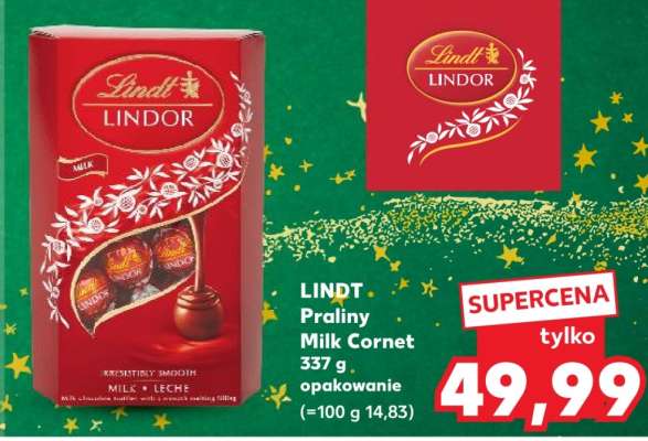 LINDT Praliny Milk Cornet 337 g opakowanie