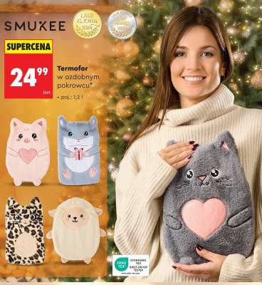 Termofor w ozdobnym pokrowcu