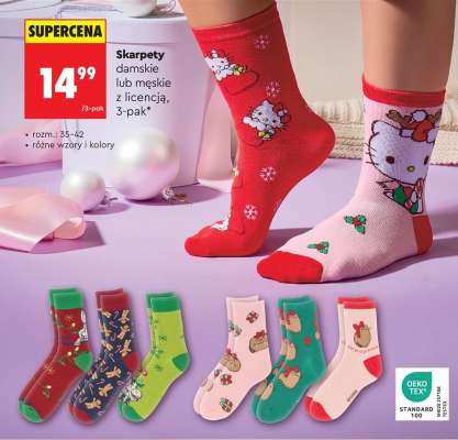 Skarpety damskie lub męskie z licencją, 3-pak